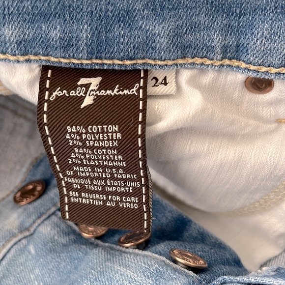 7 for all mankind- Josefina skinny boyfriends jeans - distressed light wash - Picture 6 of 9